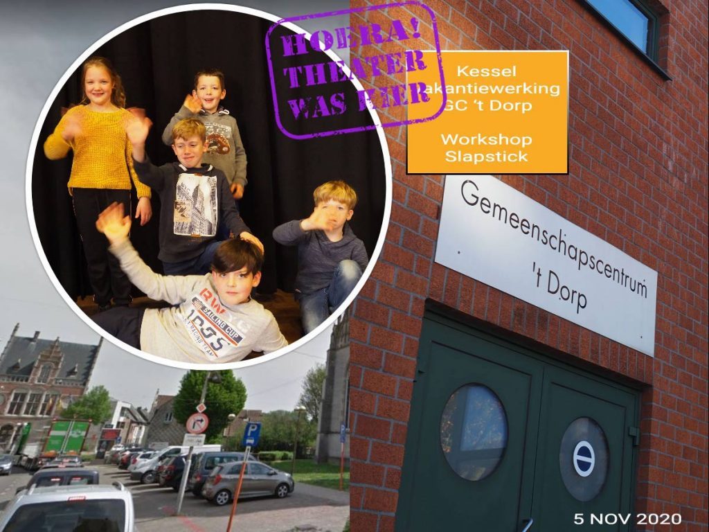 Theaterworkshop slapstick in Gemeenschapcentrum 't Dorp Kessel bij Nijlen