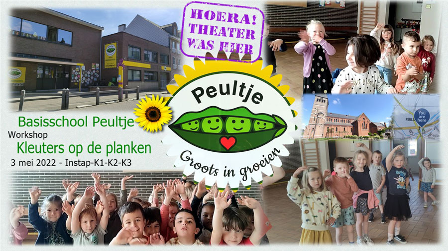 workshop drama op maat voor kleuters van instapklasje tot 3de kleuterklas kleuterschool Peutlje Peulis Putte