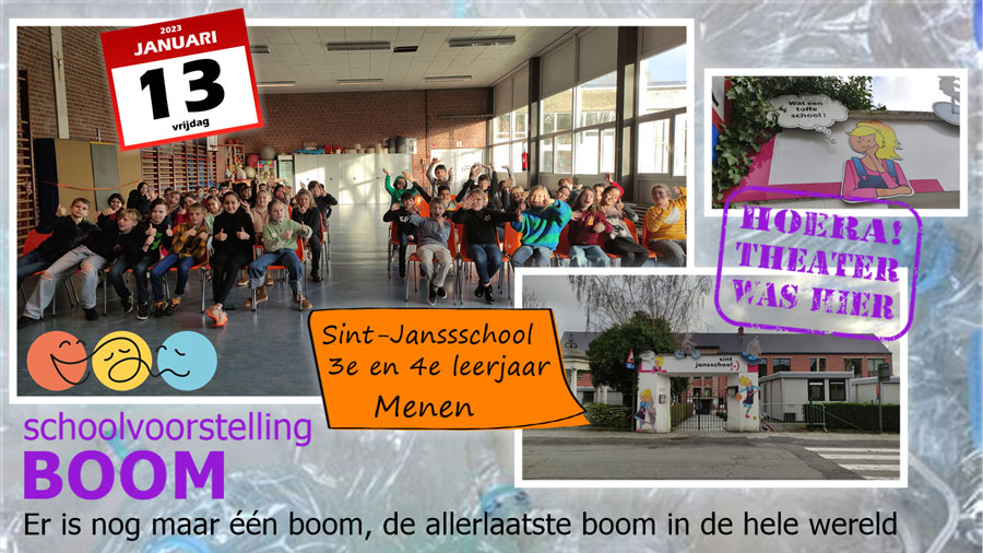 schoolvoorstelling lagere school klimaat en milieu boom menen West-Vlaanderen
