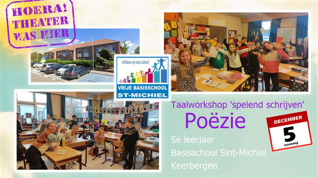 workshop spelend schrijven poëzie leerlingen Sint-Michiel Keerbergen