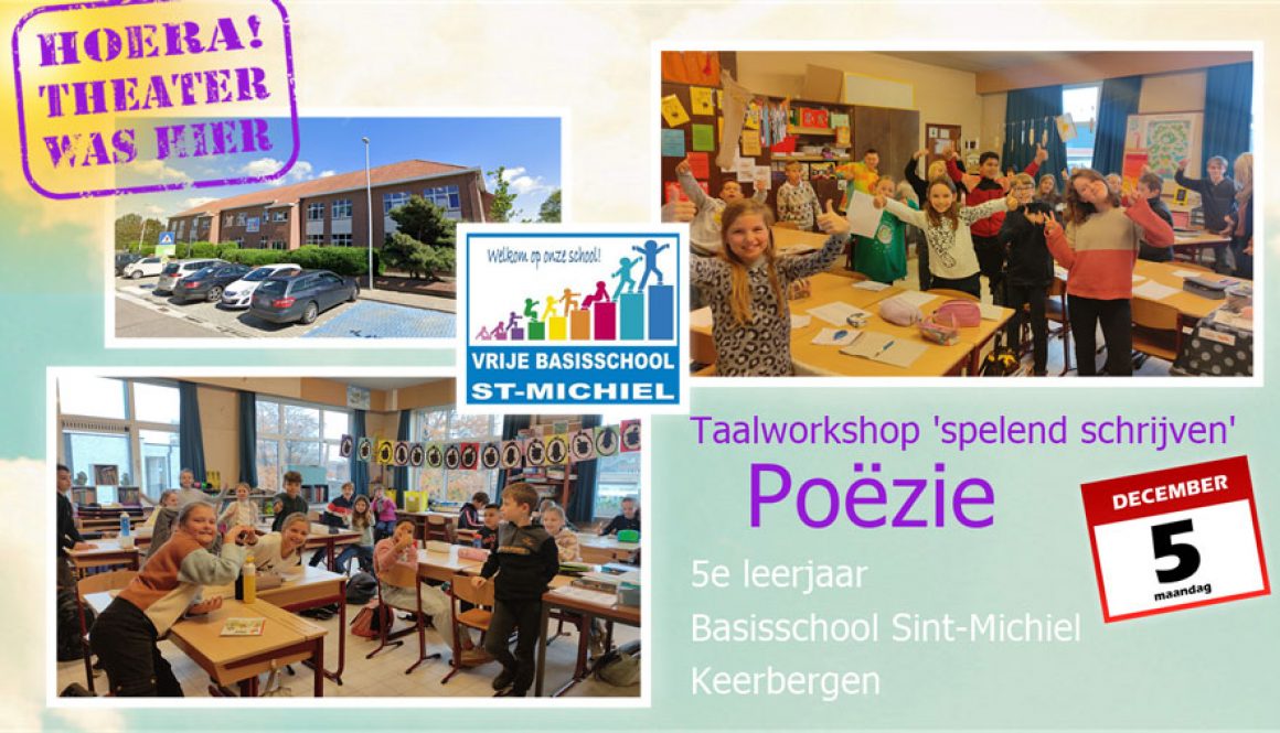 workshop spelend schrijven poëzie leerlingen Sint-Michiel Keerbergen