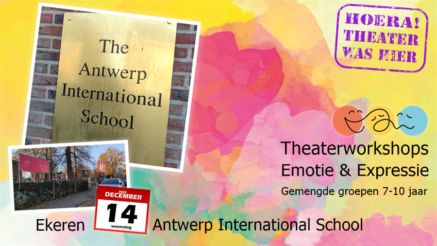 workshops emotie en expressie van Hoeratheater in Antwerp International School Ekeren
