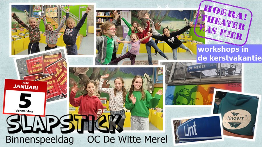 muzische workshop drama slapstick in de vakantie OC De Merel Lint Antwerpen