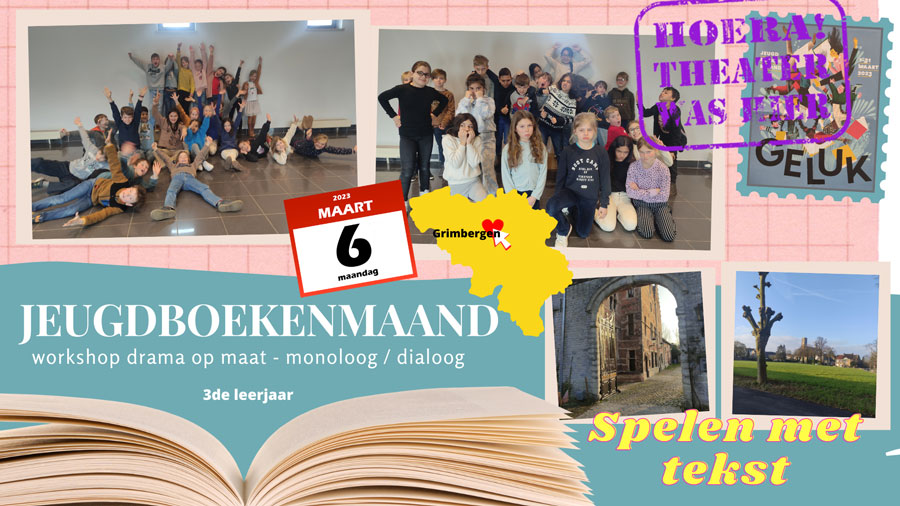 jeugdboekenmaand theaterworkshop voor lagere school Grimbergen